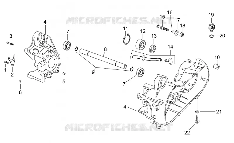 Carters centraux Aprilia APRILIA-SCOOTER 50 SR 2001  SR AIR