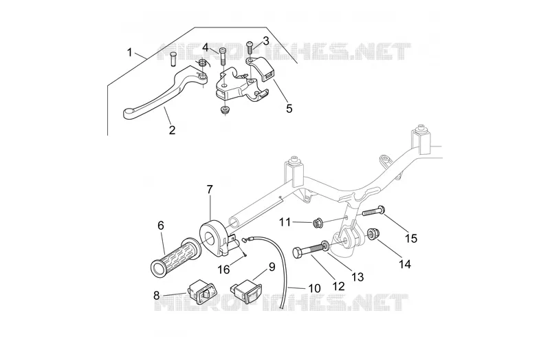 Commandes I Aprilia APRILIA-SCOOTER 50 SR 1998  SR AIR