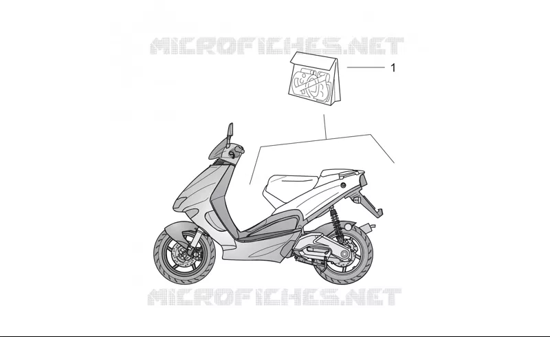 Décal série carrosserie arriére Aprilia APRILIA-SCOOTER 50 SR 2000  SR AIR