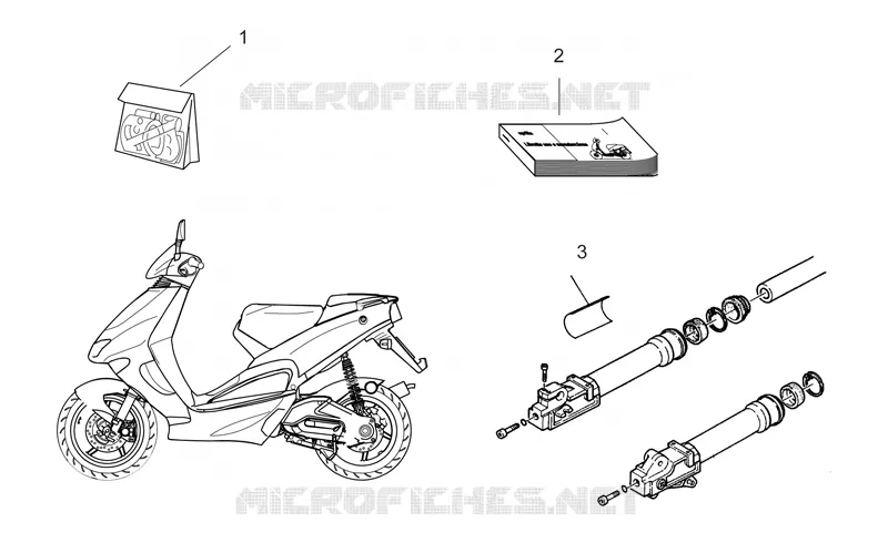 Décalco série techniques Aprilia APRILIA-SCOOTER 50 SR 2001  SR AIR