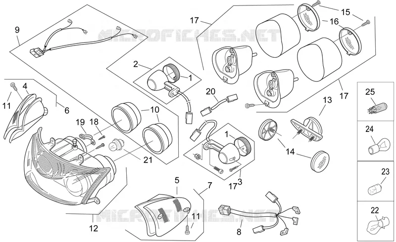 Feux Aprilia APRILIA-SCOOTER 50 SR 2001  SR AIR
