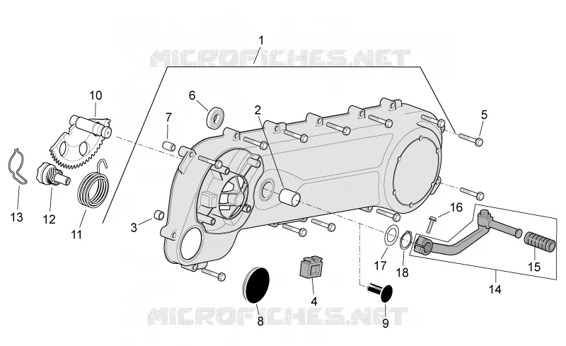 Couvercle transmission Aprilia APRILIA-SCOOTER 50 SR 2014  SR carb.
