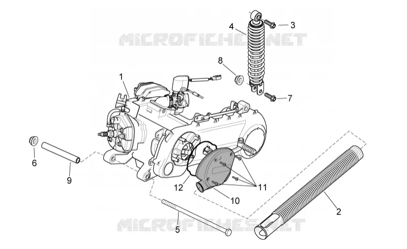 Moteur II Aprilia APRILIA-SCOOTER 50 SR 2014  SR carb.