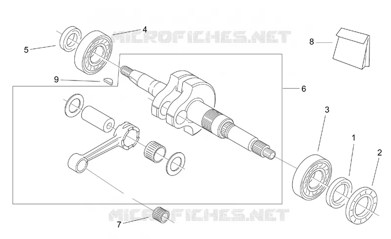 Arbre moteur Aprilia APRILIA-SCOOTER 50 SR 2002  SR H2O (Ditech+Carb.)