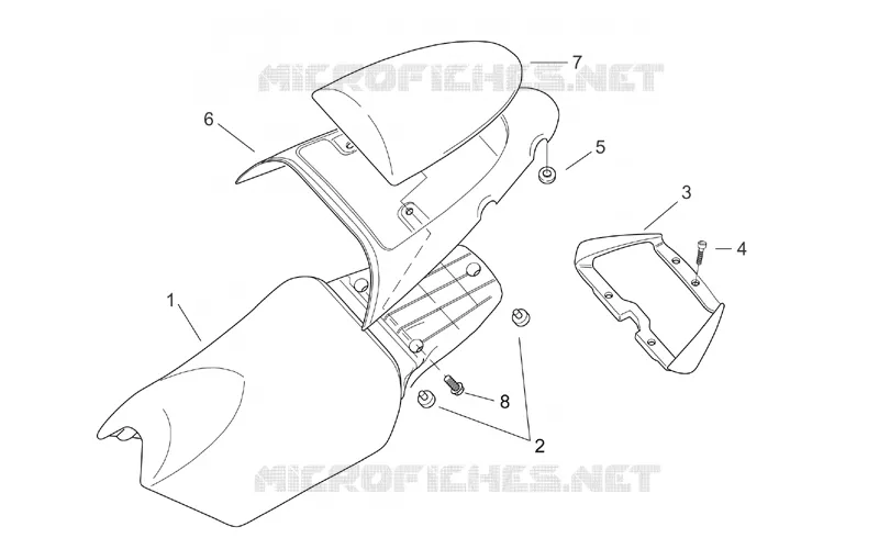 Selle - Poignée Aprilia APRILIA-SCOOTER 50 SR 2004  SR H2O (Ditech+Carb.)