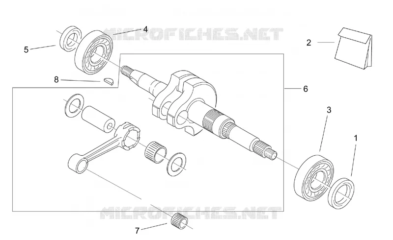 Arbre moteur Aprilia APRILIA-SCOOTER 50 SR 2003  SR H2O (Ditech E2)