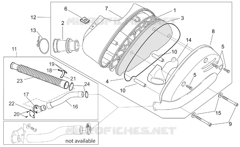 Corps filtre Aprilia APRILIA-SCOOTER 50 SR 2002  SR H2O (Ditech E2)