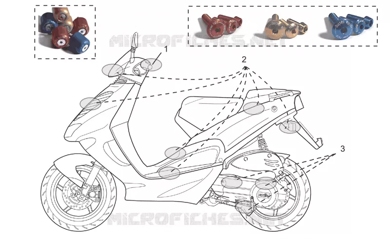 Acc. - Cyclisme  Aprilia APRILIA-SCOOTER 50 SR 2005  SR H2O (IE+Carb.)