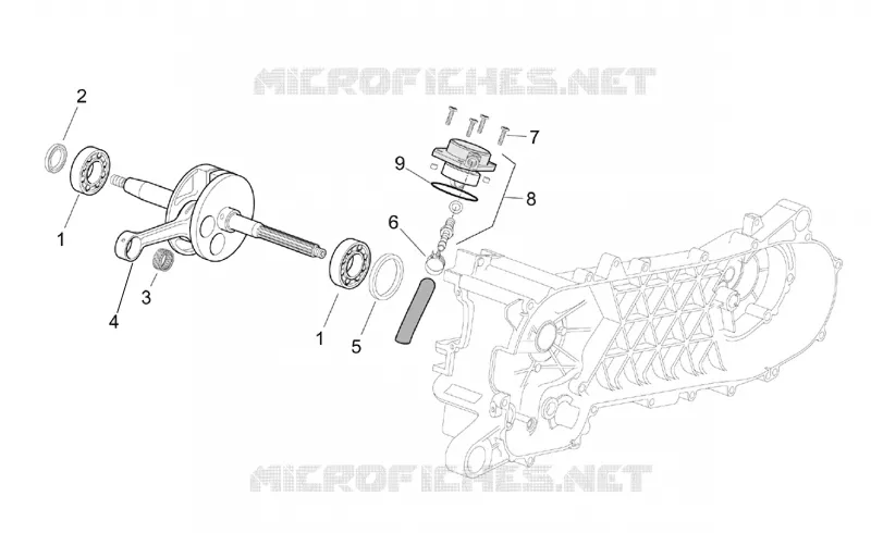 Arbre moteur Aprilia APRILIA-SCOOTER 50 SR 2011  SR H2O (IE+Carb.)