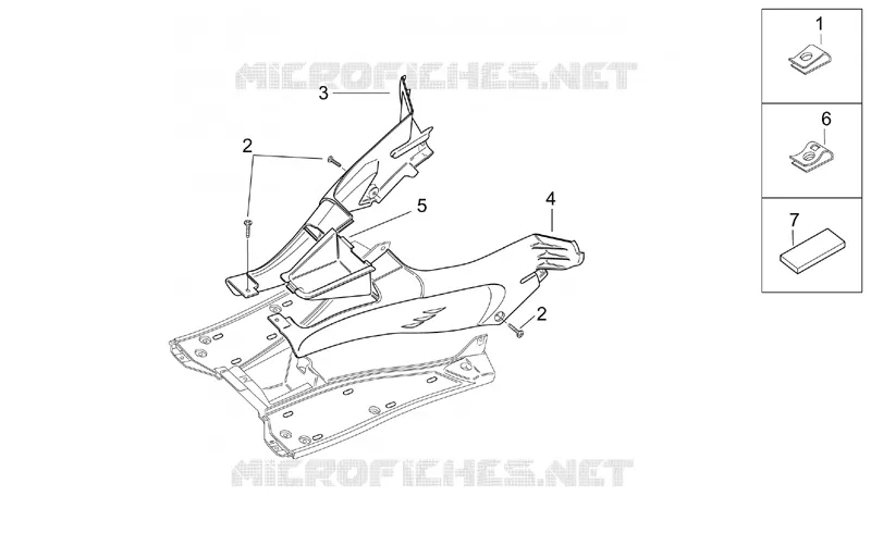 Carrosserie centrale I Aprilia APRILIA-SCOOTER 50 SR 2008  SR H2O (IE+Carb.)