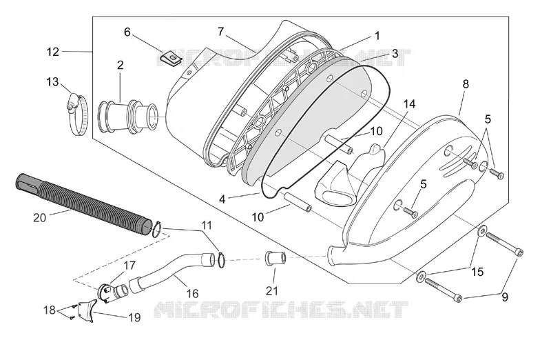 Corps filtre Aprilia APRILIA-SCOOTER 50 SR 2012  SR H2O (IE+Carb.)