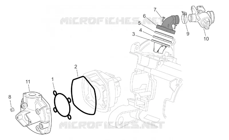 Culasse/Corps à papillon Aprilia APRILIA-SCOOTER 50 SR 2007  SR H2O (IE+Carb.)