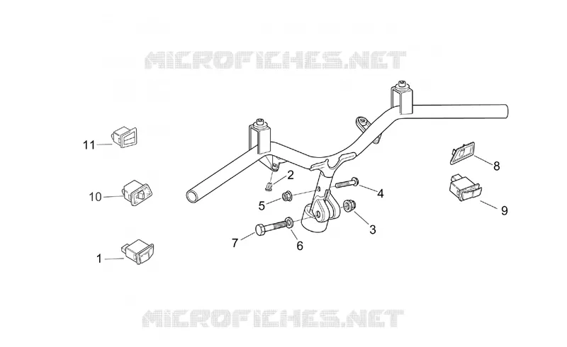 Guidon - Boutons Aprilia APRILIA-SCOOTER 50 SR 2004  SR H2O (IE+Carb.)