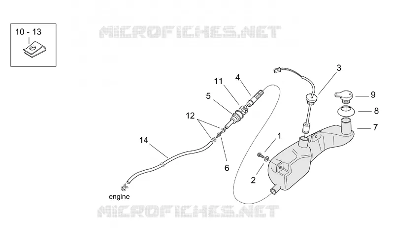 Réservoir  huile Aprilia APRILIA-SCOOTER 50 SR 2012  SR H2O (IE+Carb.)