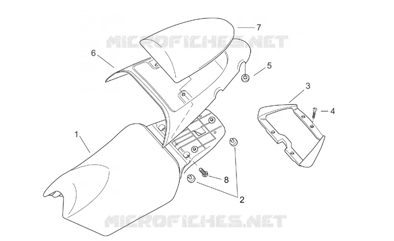 Selle - Poignée Aprilia APRILIA-SCOOTER 50 SR 2006  SR H2O (IE+Carb.)