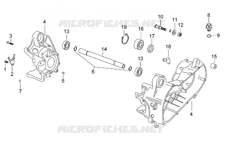 Carters centraux Aprilia APRILIA-SCOOTER 50 SR 1995  SR H2O