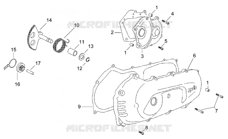 Couvercles - kick de demarrage Aprilia APRILIA-SCOOTER 50 SR 1994  SR H2O