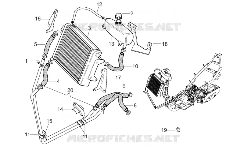 Radiateur Aprilia APRILIA-SCOOTER 50 SR 1996  SR H2O