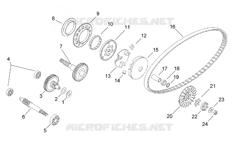 VARIATEUR - REDUCTION FINALE Aprilia APRILIA-SCOOTER 50 SR 1994  SR H2O
