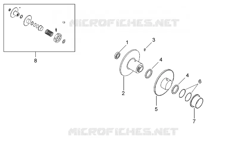Variateur Aprilia APRILIA-SCOOTER 50 SR 1995  SR H2O