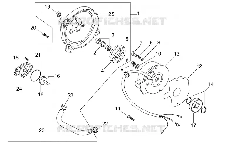 Volant - Pompe a eau Aprilia APRILIA-SCOOTER 50 SR 1995  SR H2O