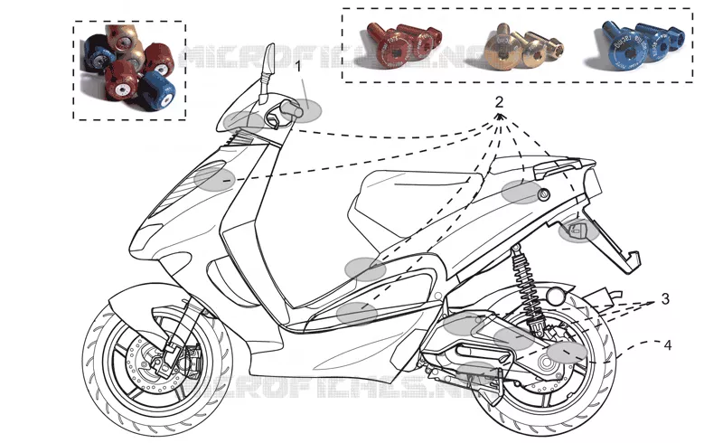 Acc. - Cyclisme  Aprilia APRILIA-SCOOTER 50 SR 1999  SR H2O