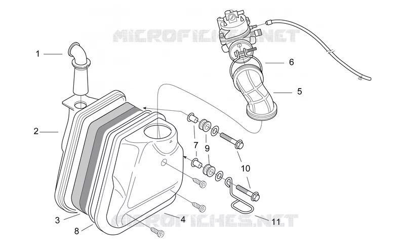 Corps filtre Aprilia APRILIA-SCOOTER 50 SR 1999  SR H2O