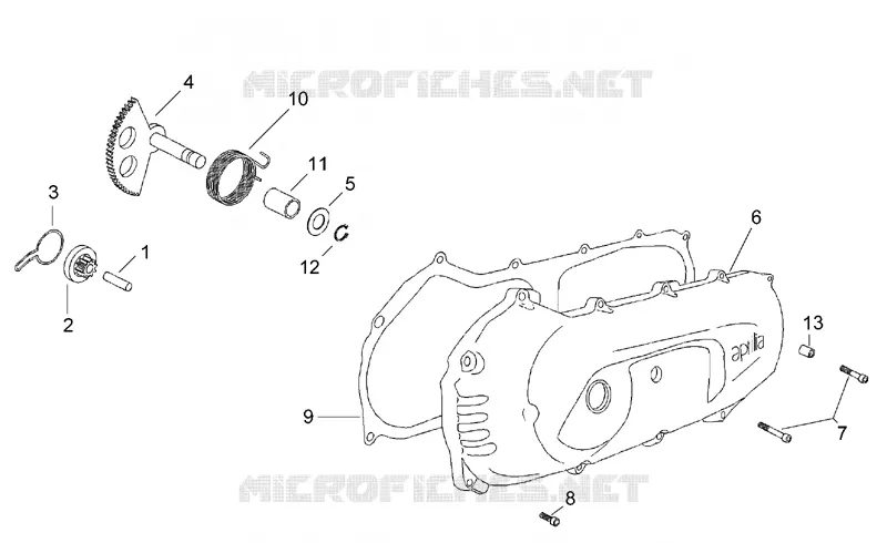 Couvercles - kick de demarrage Aprilia APRILIA-SCOOTER 50 SR 1998  SR H2O
