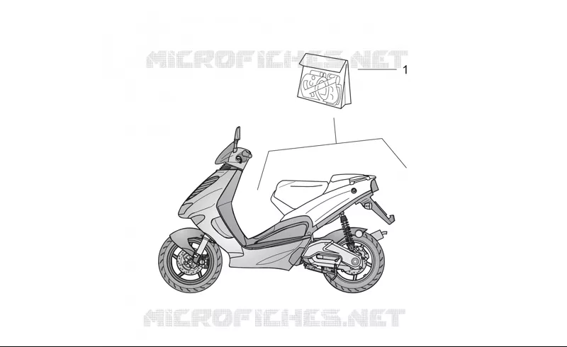Décal série carrosserie arriére Aprilia APRILIA-SCOOTER 50 SR 1997  SR H2O