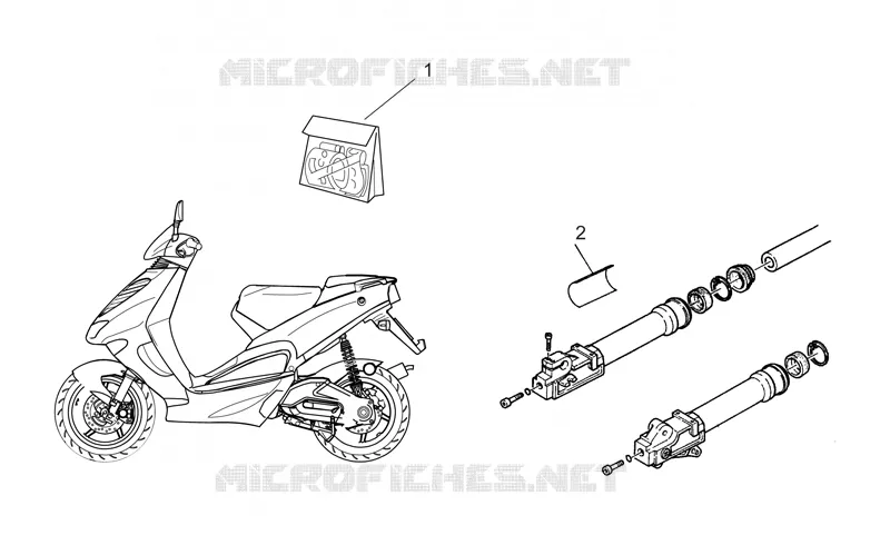 Décalco série techniques Aprilia APRILIA-SCOOTER 50 SR 2000  SR H2O