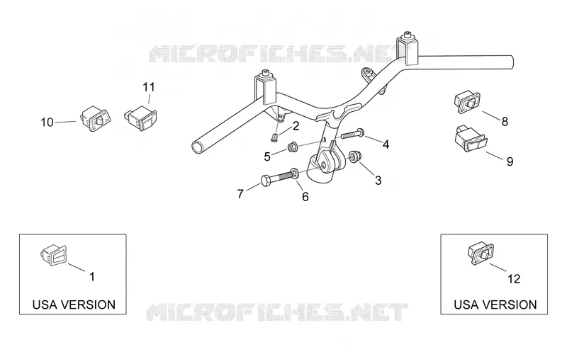 Guidon - Boutons Aprilia APRILIA-SCOOTER 50 SR 1998  SR H2O
