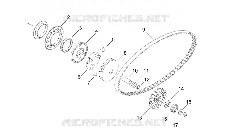Variateur Aprilia APRILIA-SCOOTER 50 SR 1998  SR H2O