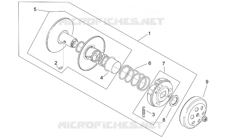 Embrayage Aprilia APRILIA-SCOOTER 50 SR 2004  SR H2O NEW (Di-Tech)