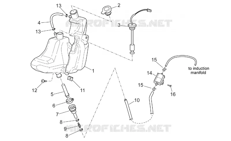 Réservoir  huile Aprilia APRILIA-SCOOTER 50 SR 2005  SR H2O NEW (Di-Tech)