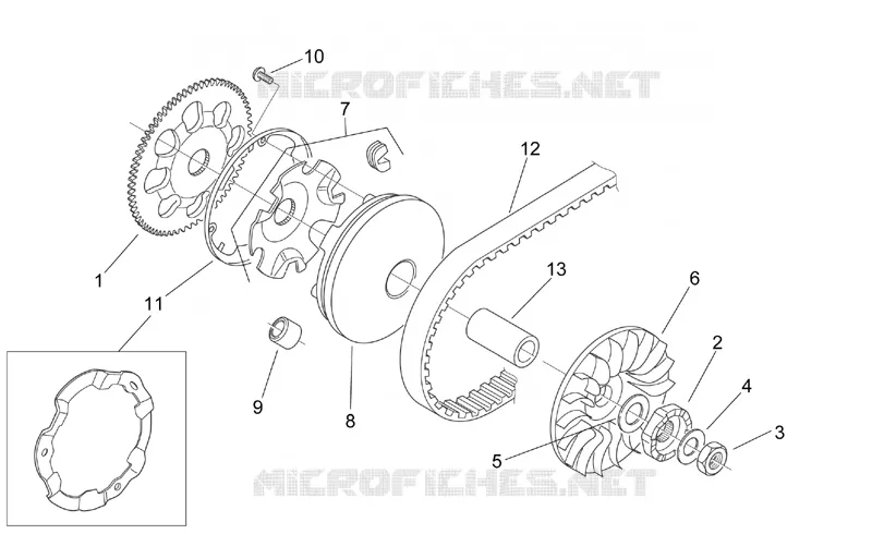 Variateur Aprilia APRILIA-SCOOTER 50 SR 2006  SR H2O NEW (Di-Tech)