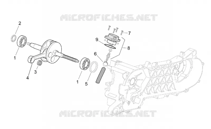 Arbre moteur Aprilia APRILIA-SCOOTER 50 SR 2006  SR H2O NEW (IE+Carb.)
