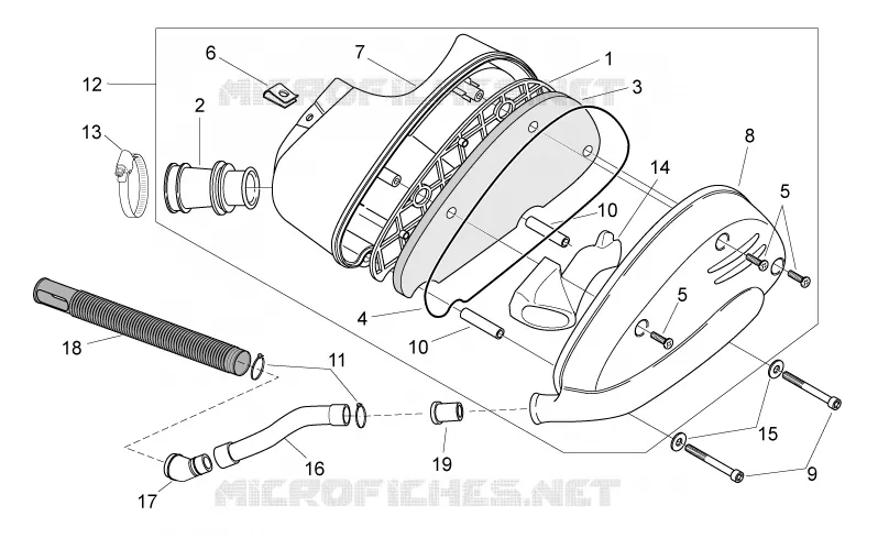 Corps filtre II Aprilia APRILIA-SCOOTER 50 SR 2008  SR H2O NEW (IE+Carb.)