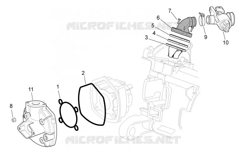 Culasse/Corps à papillon Aprilia APRILIA-SCOOTER 50 SR 2005  SR H2O NEW (IE+Carb.)