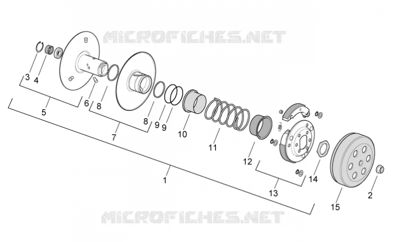 Embrayage Aprilia APRILIA-SCOOTER 50 SR 2006  SR H2O NEW (IE+Carb.)