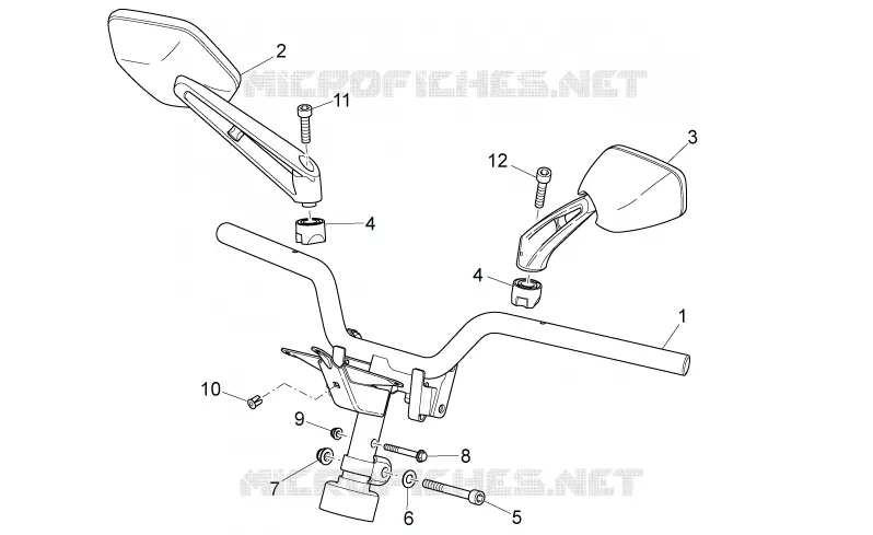Guidon Aprilia APRILIA-SCOOTER 50 SR 2007  SR H2O NEW (IE+Carb.)