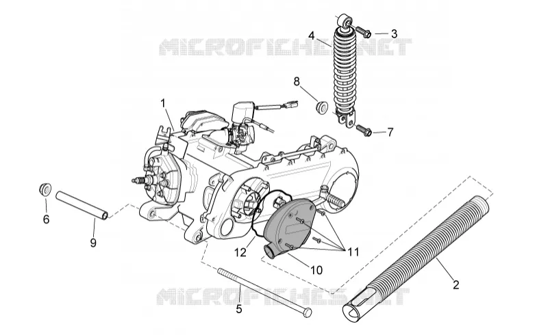 Moteur II Aprilia APRILIA-SCOOTER 50 SR 2007  SR H2O NEW (IE+Carb.)