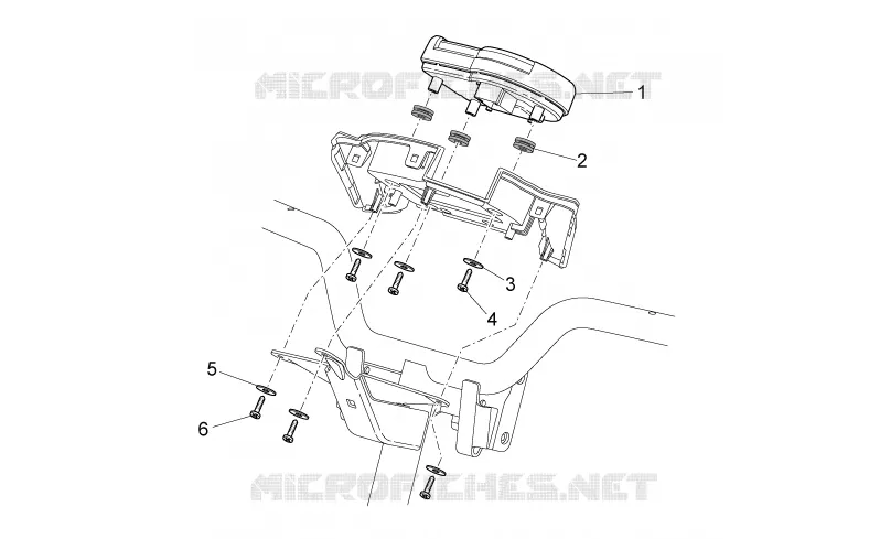 Tableau de bord Aprilia APRILIA-SCOOTER 50 SR 2007  SR H2O NEW (IE+Carb.)