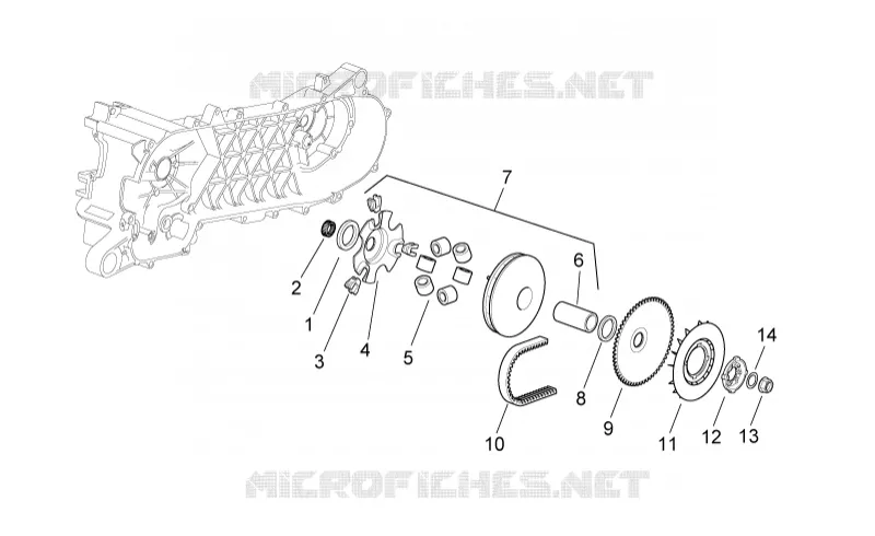 Variateur Aprilia APRILIA-SCOOTER 50 SR 2005  SR H2O NEW (IE+Carb.)