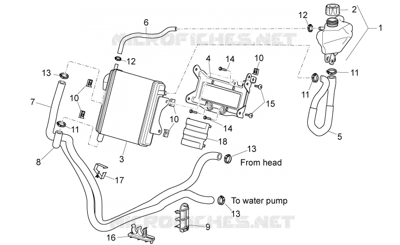 Installation refroidissement Aprilia APRILIA-SCOOTER 50 SR 2013  SR IE+Carb.