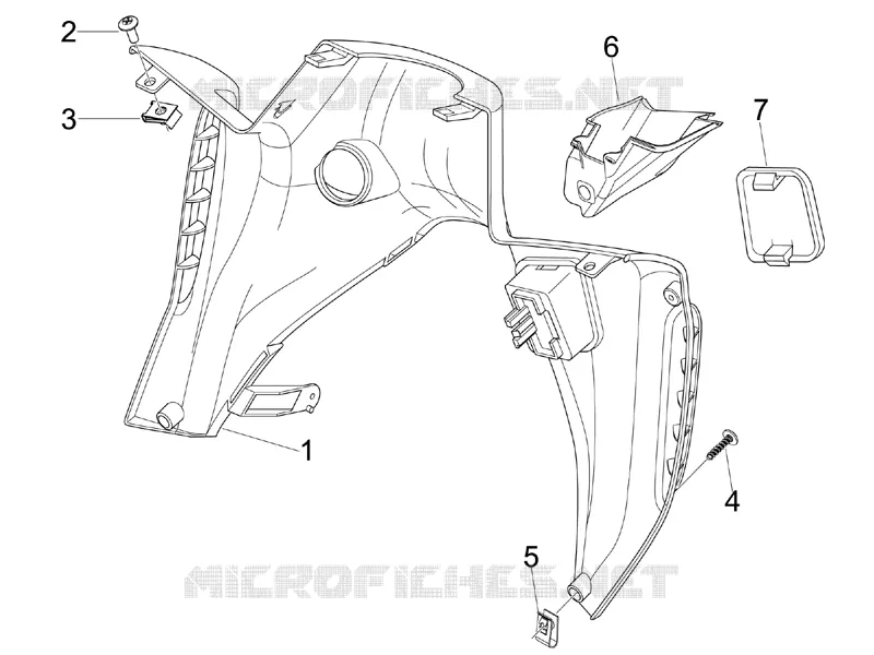 Coffre avant - Contre-tablier Aprilia APRILIA-SCOOTER 125 SR 2012  SR MAX