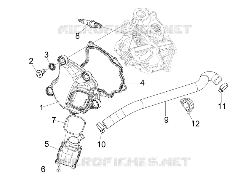 Couvercle culasse Aprilia APRILIA-SCOOTER 125 SR 2011  SR MAX