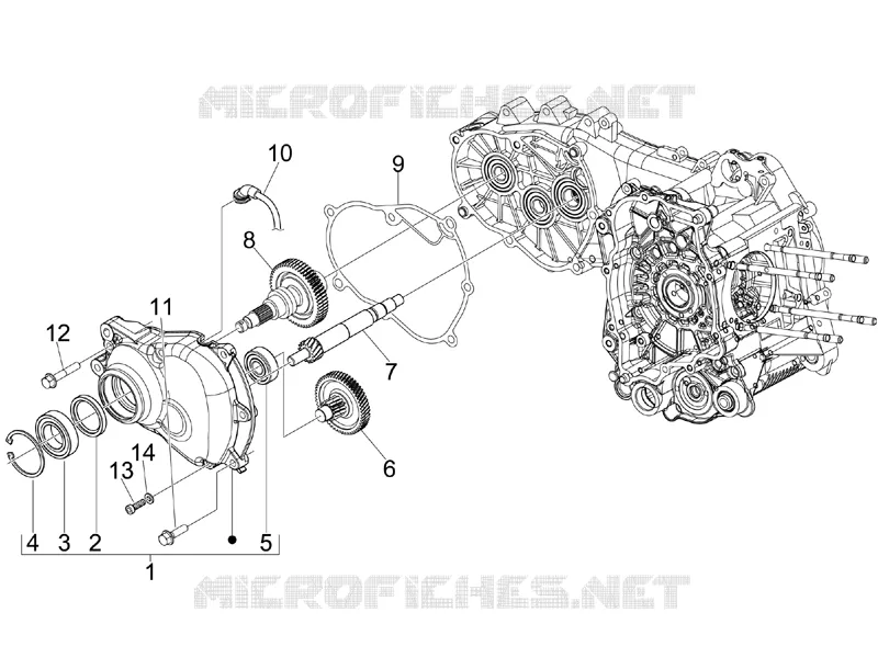 Ensemble réducteur Aprilia APRILIA-SCOOTER 125 SR 2012  SR MAX