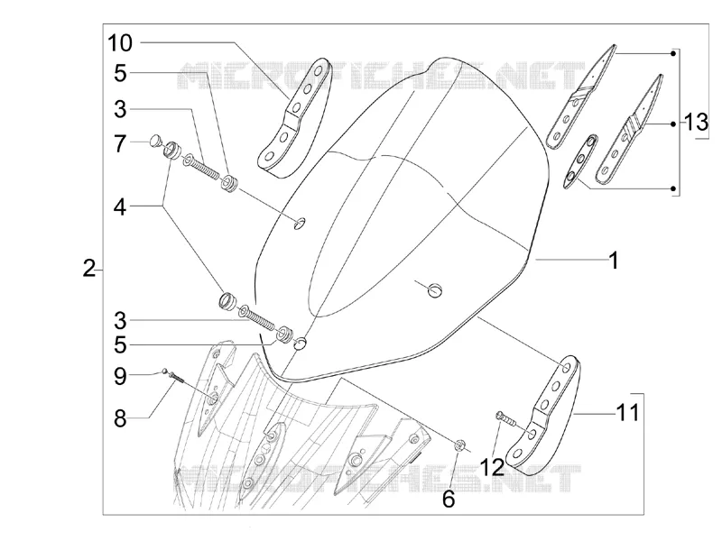 Pare-brise - Glaces Aprilia APRILIA-SCOOTER 125 SR 2012  SR MAX