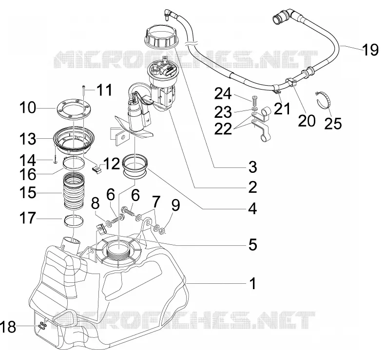 Réservoir carburant Aprilia APRILIA-SCOOTER 125 SR 2012  SR MAX