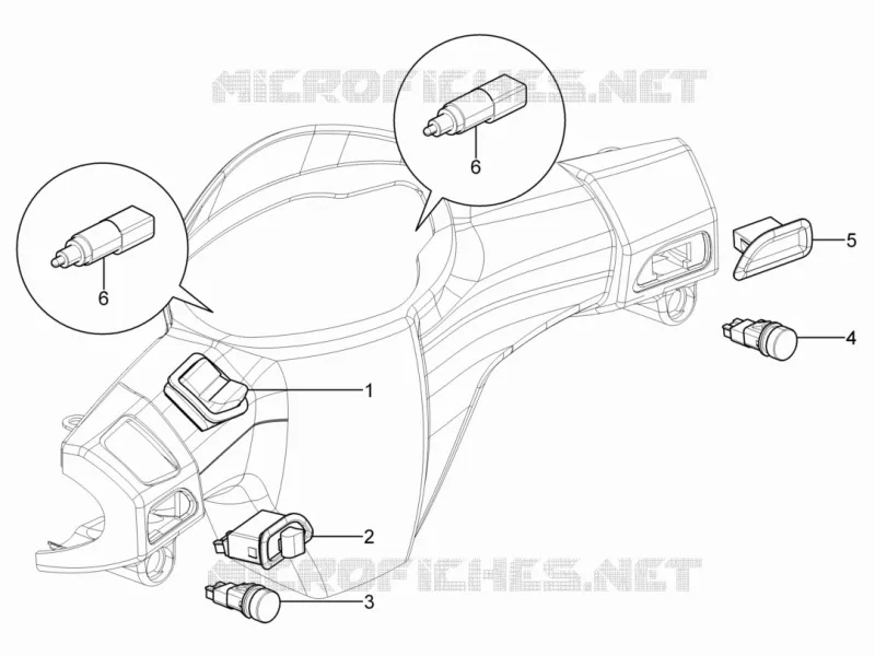 Inverseurs - Commutateurs - Boutons - Interrupteurs Aprilia APRILIA-SCOOTER 125 SR 2013  SR Motard 4T E3